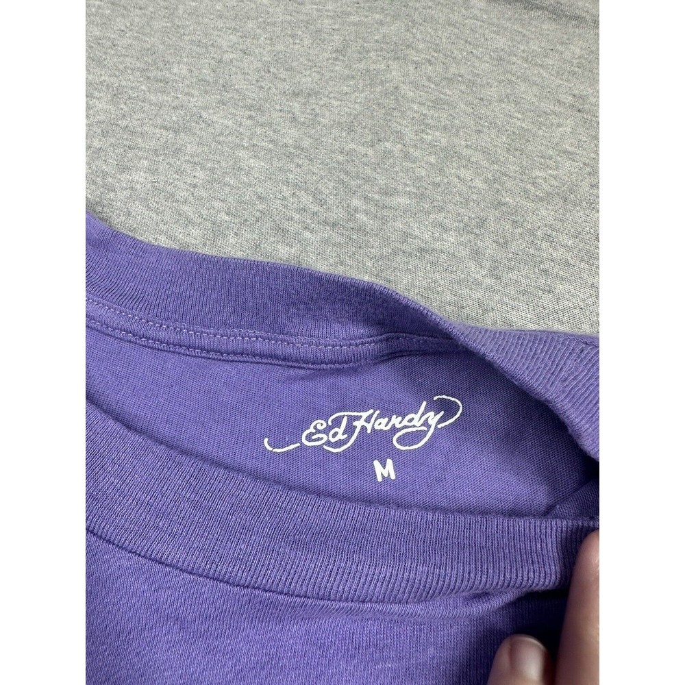 Ed Hardy Women's New York City Graphic T-Shirt (medium , Violet) - Picture 5 of 9